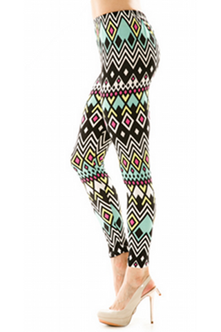 Graphic Diamond Printed Leggings