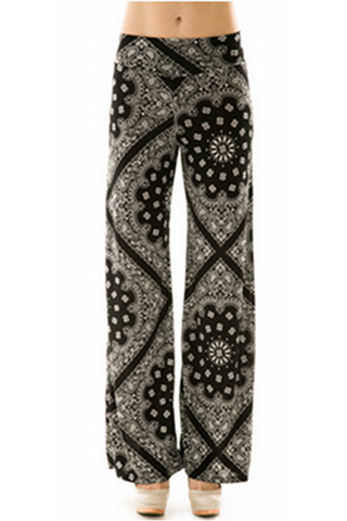 Paisley Print Palazzo Pants