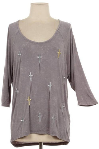 Stone Washed Embroidered Tunic